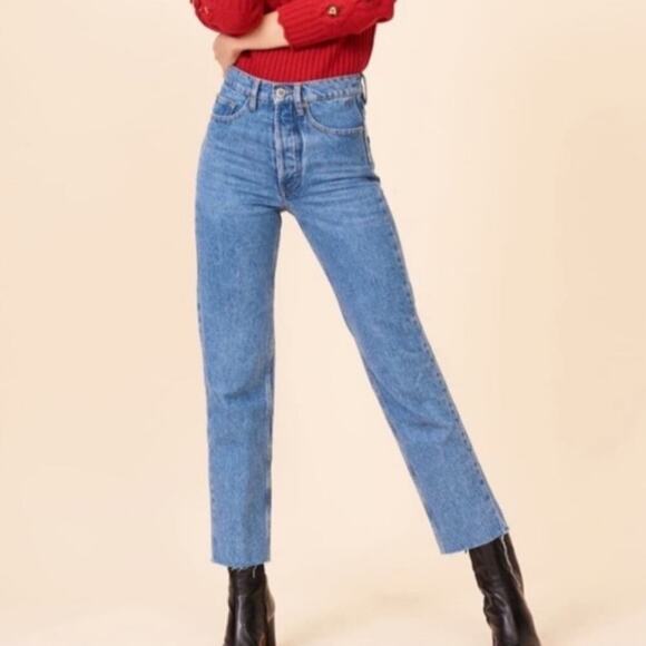 ROUJE Marais Jeans High Rise
Straight Leg Raw Hem - Size 28/6 - Picture 2 of 14